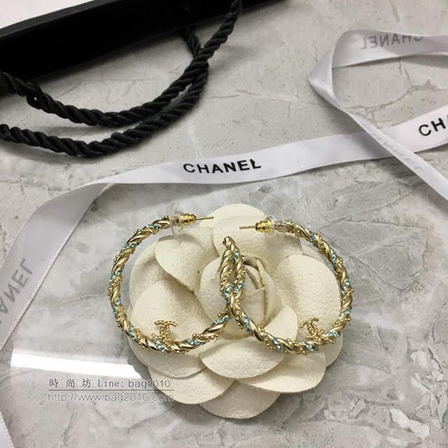 chanel耳環 專櫃最新款 爆款香奈兒耳環 黑藍兩色  gzsc1285